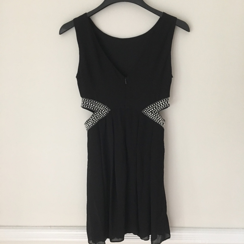 TFNC | Malaga Pearl Beaded Mini Black Dress Small - Picture 7 of 8